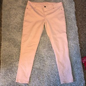 light pink skinny jeans